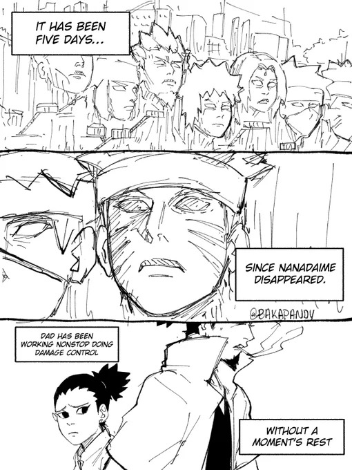 (1/4) 「Even when the mind forgets, the heart remembers」A fancomic from Shikadai's POV on the aftermath of BORUTO ch 80 
