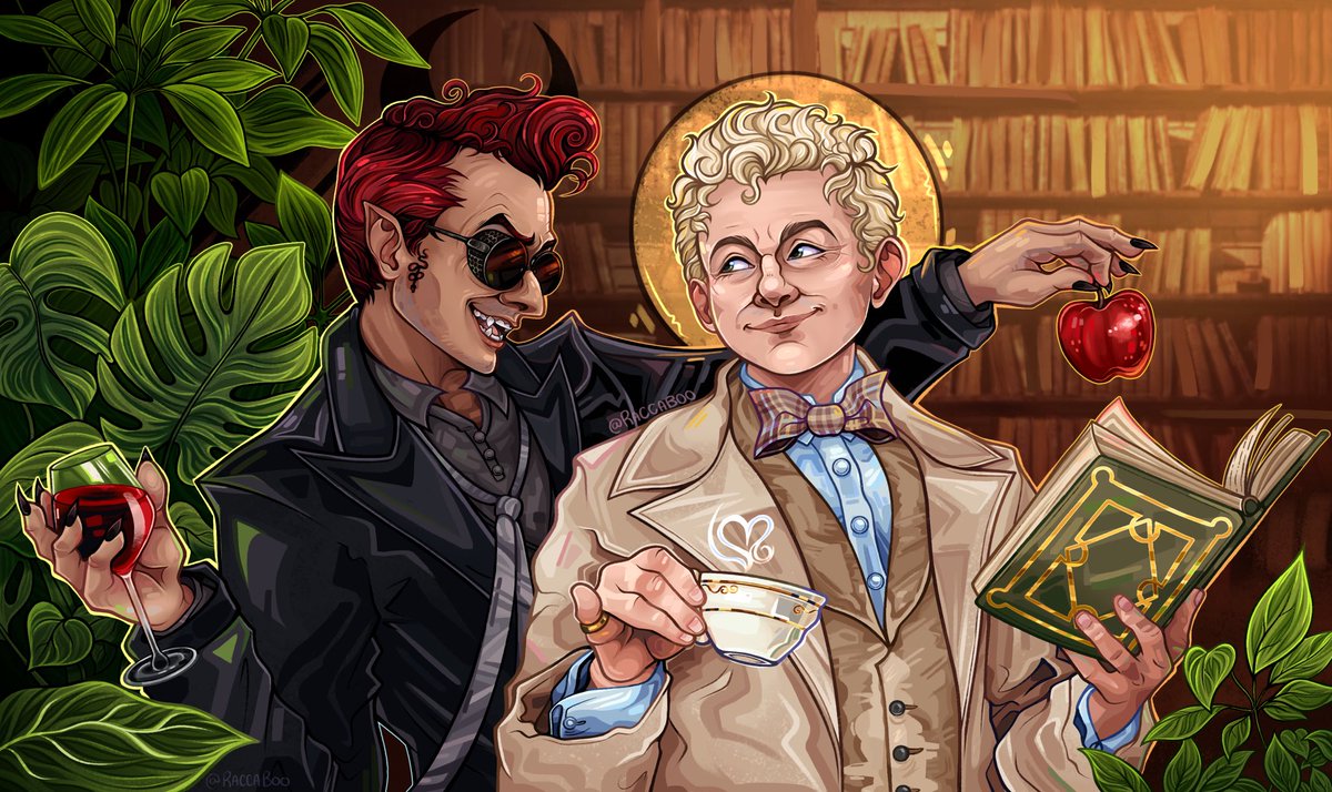 I drew the ineffable husbands! #goodomens #GoodOmens2 #aziracrow #NeilGaiman