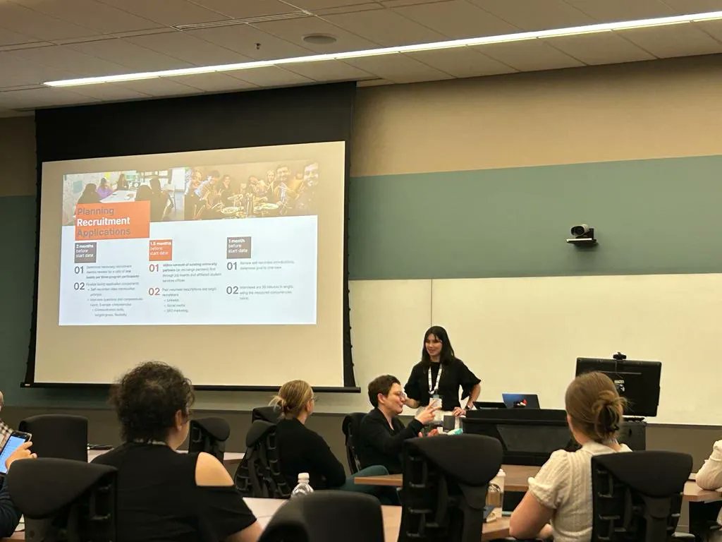 Delaney Egan of CRCC Asia presented at #IIC2023 on Creating Global Connections Outside of the Workplace on International Internship Programs through Peer-to-Peer Programming. 🇮🇪 Are you ready for #iicdublin2024? We can't wait! Sign up to our mailing list: buff.ly/3QGEpOd