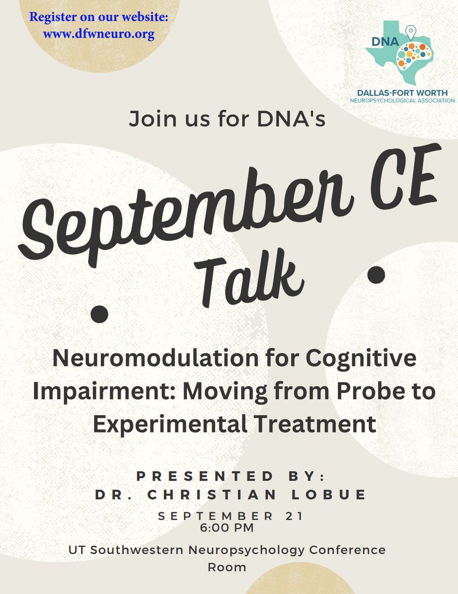 DFW Neuropsychological Association tweet media