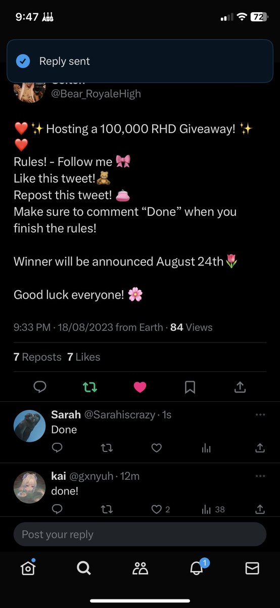 Sarahiscrazy's tweet photo. @Bear_RoyaleHigh https://t.co/WyFLHa2pNR