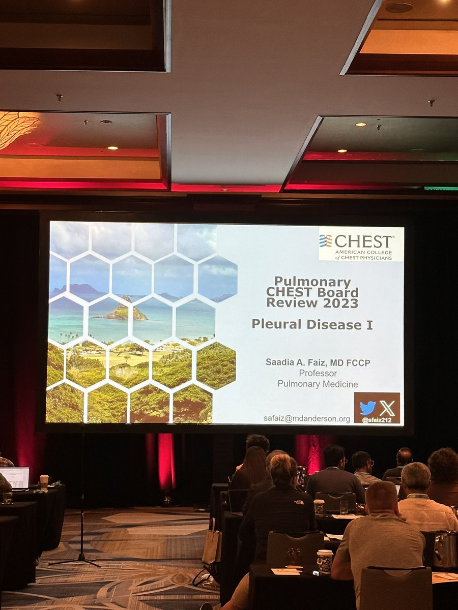 Asadaku's tweet photo. @sfaiz212 crushing it as usual with her #chestboardreview talk on pleural disease! A brilliant review for those giving boards as well as those here to improve on clinical practice. Very proud! @accpchest @bilalzafar2002 @MariaAzhar73 https://t.co/shIRKfRuI7