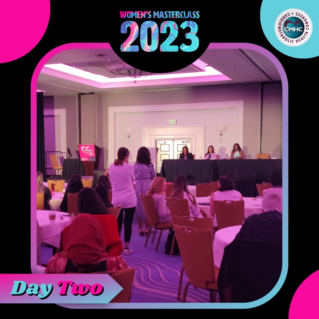 CMHC_CME's tweet photo. Attendees join in the Lifestyle & Obesity in Women Across the Lifespan: Panel Discussion with moderator, @pamtaubmd , and panelists, @DrMarthaGulati; @FaRodriguezMD; @askdrfatima
#CMHC #CMHCWomensMC #CMHCWomensMC2023 #WomensMasterclass #WomensHealth #Women #HealthyLifestyle https://t.co/4ksxMnLCvI
