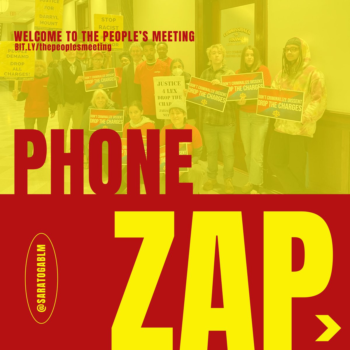 SaratogaBLM's tweet photo. ☎️⚡PHONE/EMAIL ZAP⚡☎️  to demand DA Shambo drop all charges against Lexis Figuereo the co-founder of @saratogablm facing political retaliation! 

Go to https://t.co/Ccv8iLm6Ym to support #ThePeoplesMeeting to #DropTheCharges https://t.co/hozvSKLo74