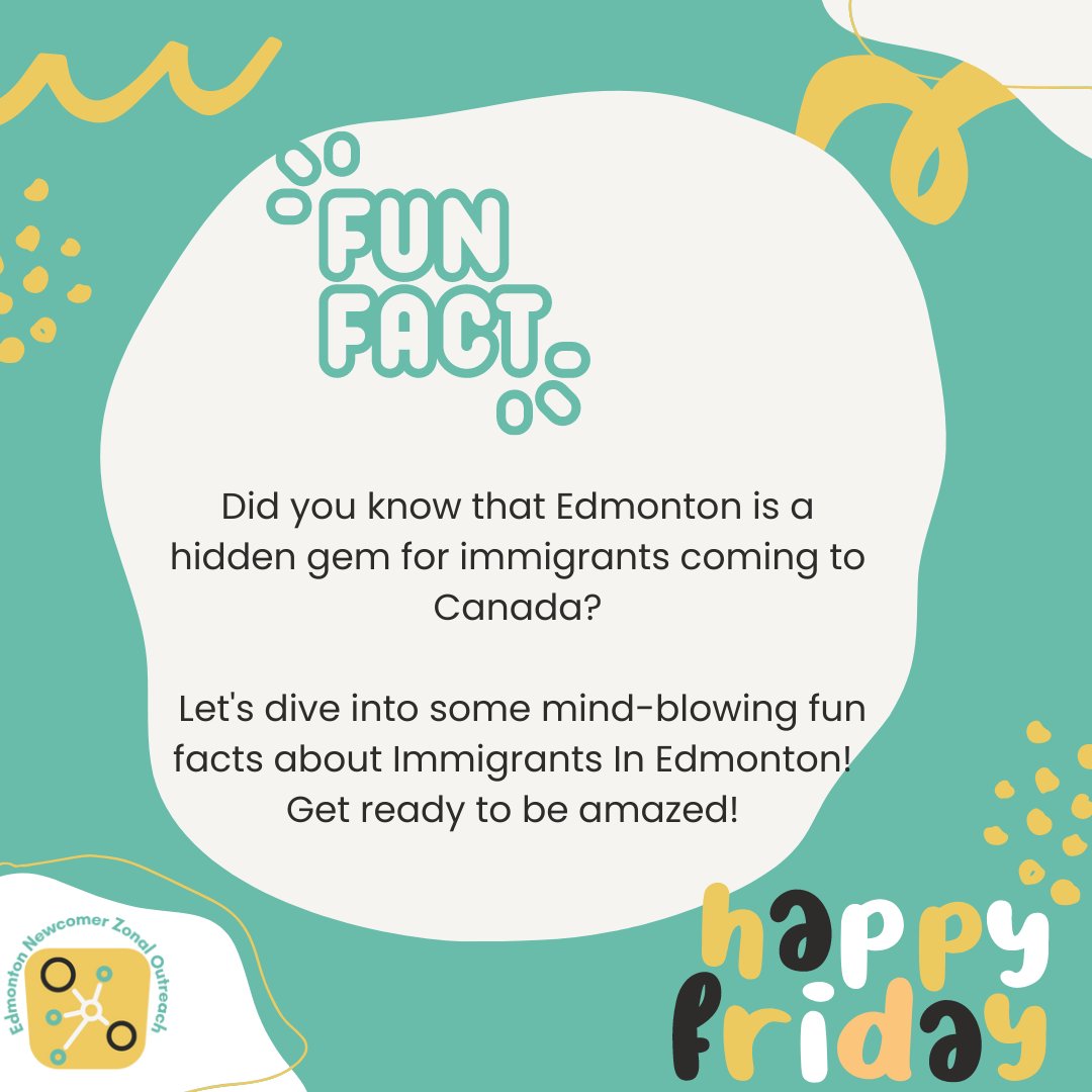 🌟 Unveil the excitement this Friday! 🥳 Join us every week as we crack open the treasure trove of #ImmigrantsInEdmonton, sharing hidden gems of fun facts. Let's light up Fridays with knowledge and smiles! 🌈🎉 #FactFriday #EnzoEdmonton #EdmontonDiscoveriesAwesome