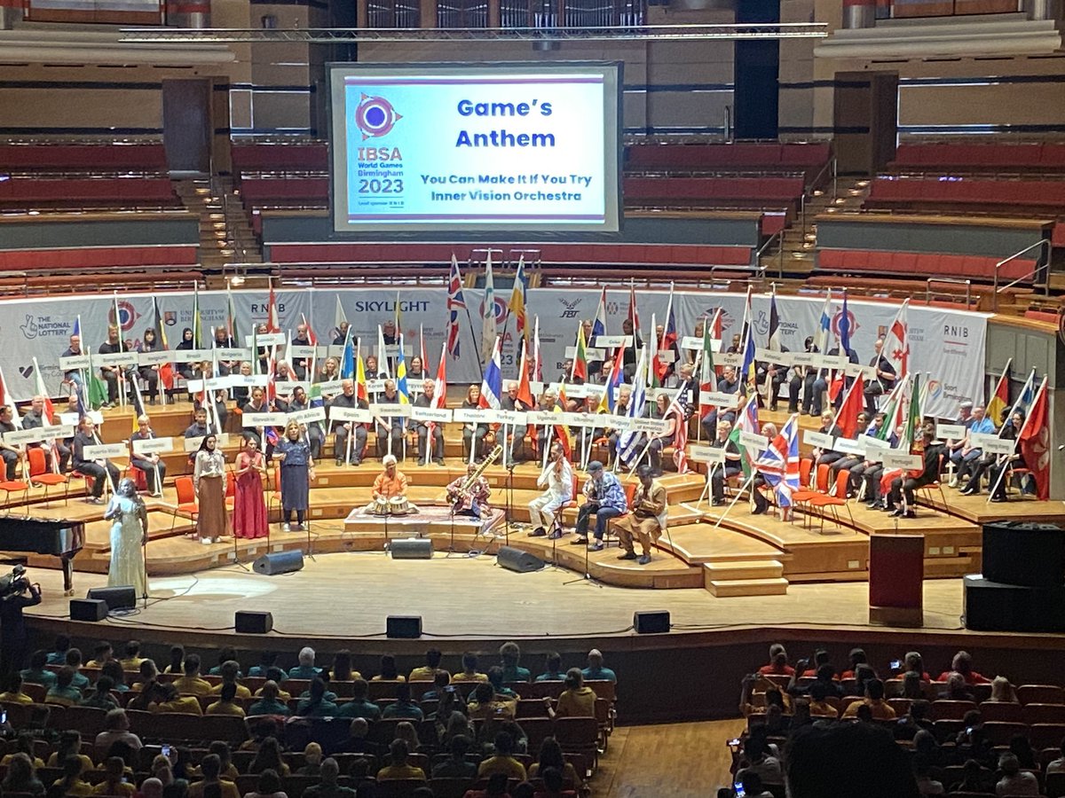 Great to be at the opening ceremony of <a href="/IBSAGames2023/">IBSA World Games 2023</a> - good luck to all athletes, coaches and support staff