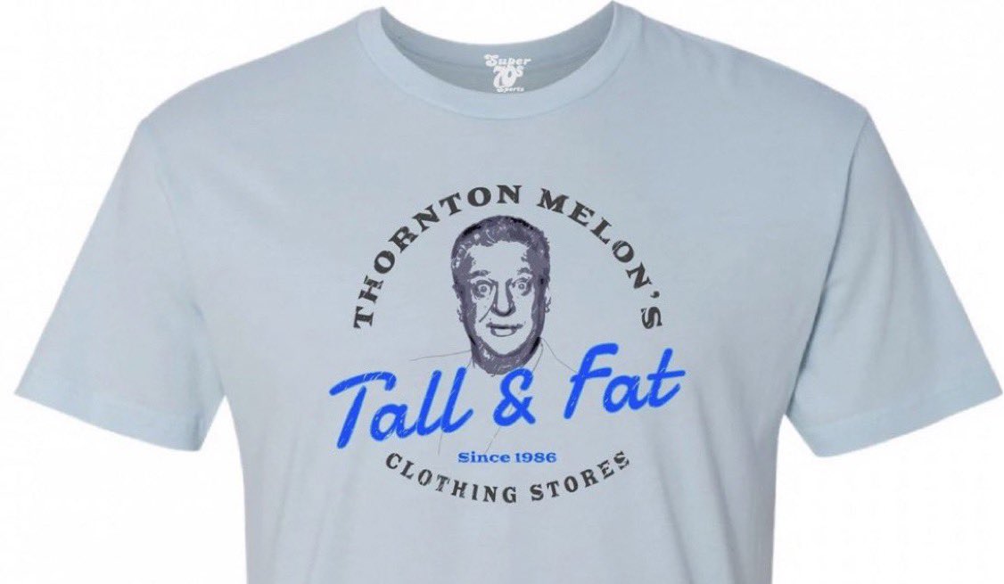 Super70sSports's tweet photo. “Are you fat? When you go jogging, do you leave potholes? At the zoo, do the elephants throw *you* peanuts? Do you look at a menu and say 'OK'? Well, now you can eat all you want, because at Thornton Melon's Tall & Fat stores we've got you covered!”
👉 https://t.co/wDNydJGmOB https://t.co/BOu84v4Xpa