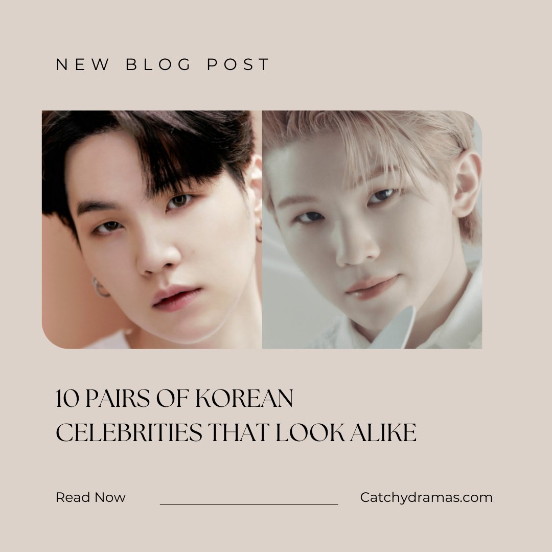 CatchyDramas's tweet photo. @btschartsdailys Check out the 10 Pairs of Korean Celebrities That Look Alike
https://t.co/kcVThOVe1X https://t.co/hrGtSjsqV8