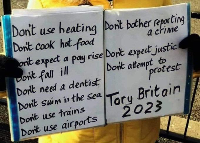 dave43law's tweet photo. This is Tory Britain 2023
#SunakOut298 #ToriesOut408 #GeneralElectionNow 
#Sunackered https://t.co/TpVBS22fDa