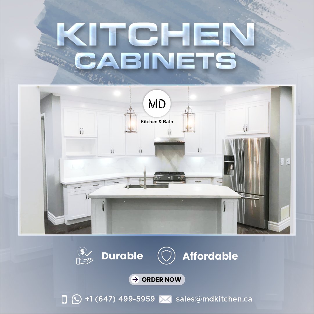 Kitchen Cabinets
Cabinets are the perfect solution to add beauty and storage to your space.

Get Free Sink, Faucet & Sink Cutout.
Call us today at +1 (647) 499-5959

#KitchenCabinets #TorontoCabinets #ShakerCabinets
#WhiteCabinets #MDKitchenandBath