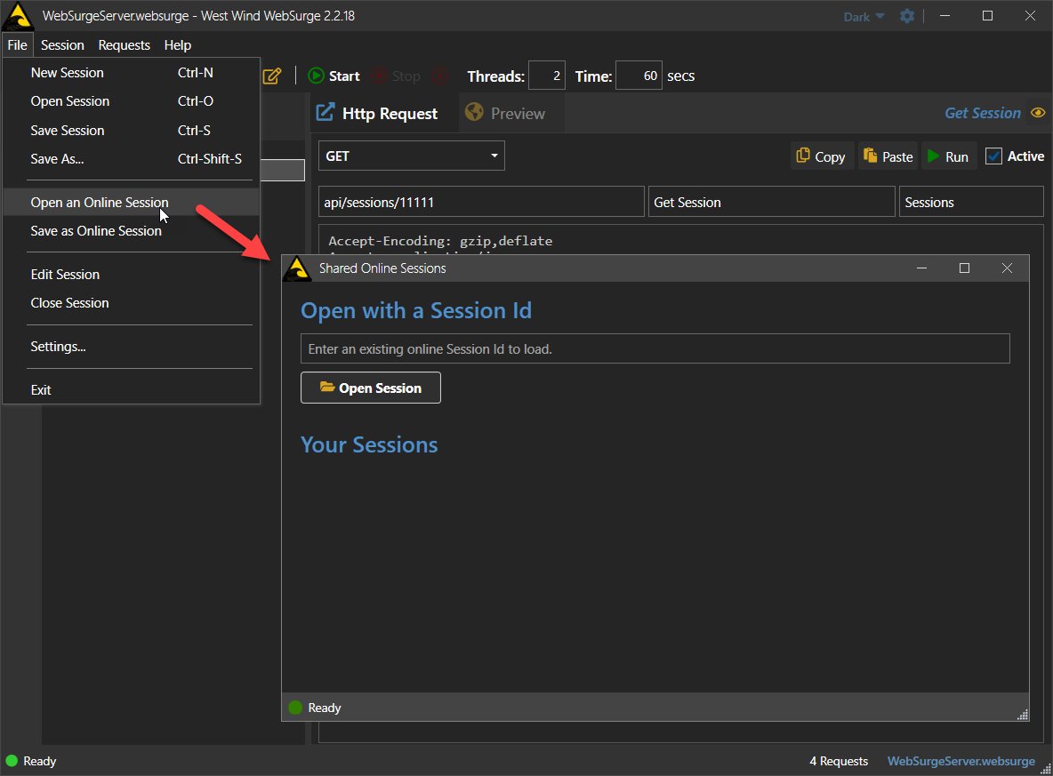WebSurge1's tweet photo. Starting to add support for shared Online Sessions in West Wind WebSurge so you can quickly and easily share a session with another user or multiple machines. https://t.co/2zWwEdMQMn