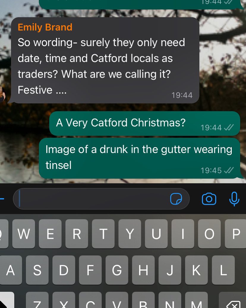 Don’t mind us, just working out the poster for our Christmas market in <a href="/ninthlifepub/">ninthlifepub</a>, #Catford (3rd and 10th December, stick it in your diaries, folks).