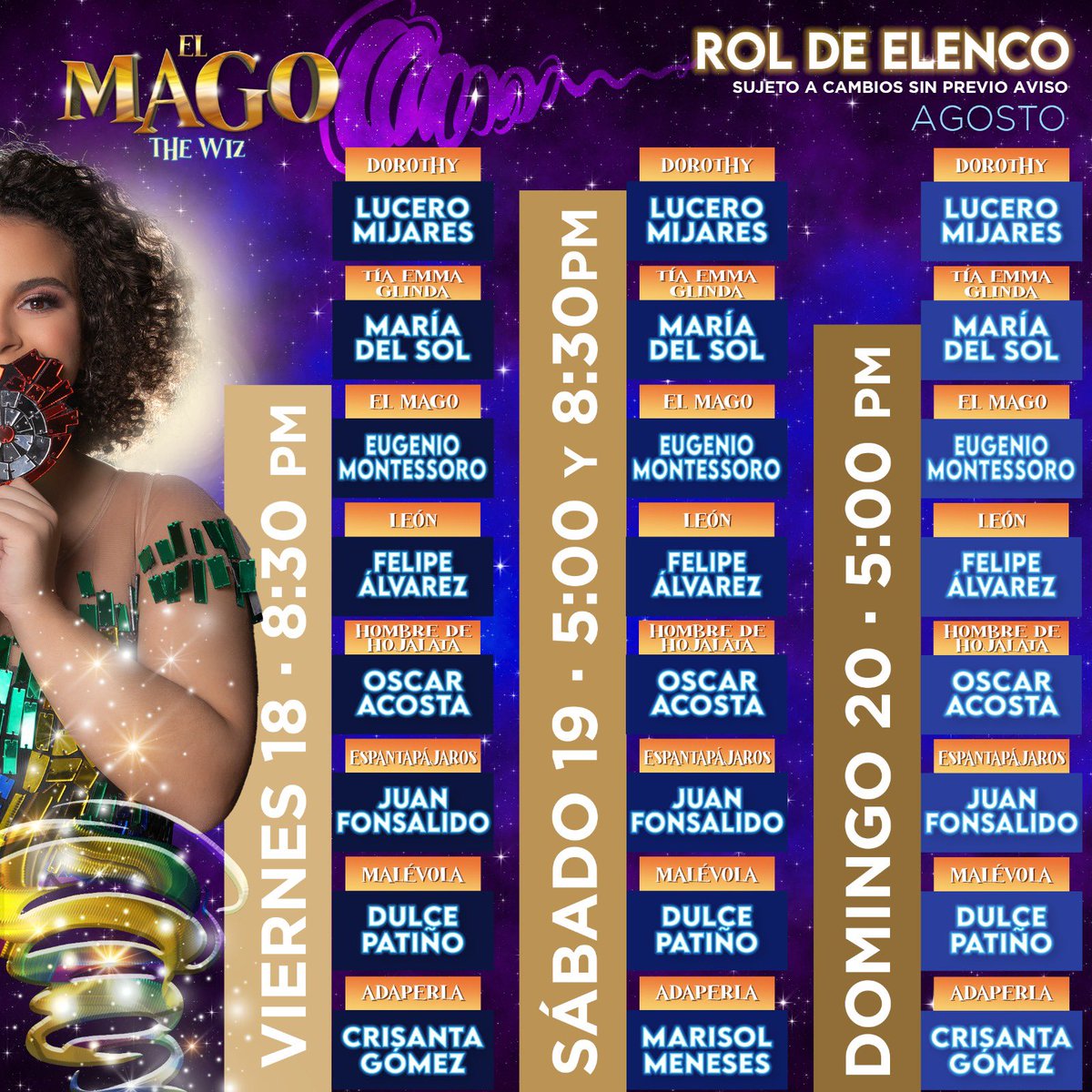 Los esperamos hoy a las 8:30 PM
Teatro Hidalgo.