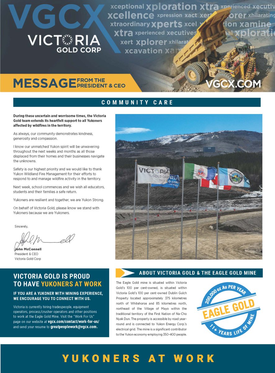 We extend our heartfelt support to all Yukoners affected by wildfires.  We stand with Yukoners because we are Yukoners.