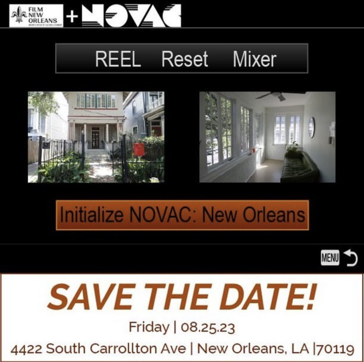 Film New Orleans (@filmneworleans) on Twitter photo SAVE THE DATE: Fri. 08.25.23! REEL Reset is in collaboration with <a href="/NOVACvideo/">NOVAC: NOLA & BR</a> to make sure that our film community feels appreciated heading into the fall with some good vibes. Stay with us for more details coming soon! #selfcare #nolafilm #empoweredstorytellers SAVE THE DATE: Fri. 08.25.23! REEL Reset is in collaboration with <a href="/NOVACvideo/">NOVAC: NOLA & BR</a> to make sure that our film community feels appreciated heading into the fall with some good vibes. Stay with us for more details coming soon! #selfcare #nolafilm #empoweredstorytellers