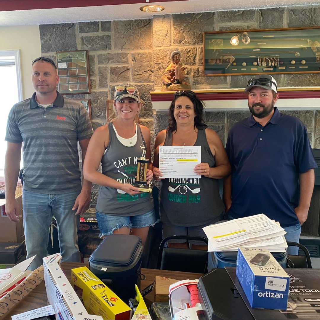 PreferredSands's tweet photo. The Preferred Genoa team had a golf outing yesterday for a day of fun. Tom, Natasha, Brenda, Jeremy, and Keith ended up as our winners of the golf tournament, congratulations! We were happy to have Dale and Jerry there joining the fun! Big thanks to Applied Industrial, BDI,... https://t.co/es0d3B5DdD