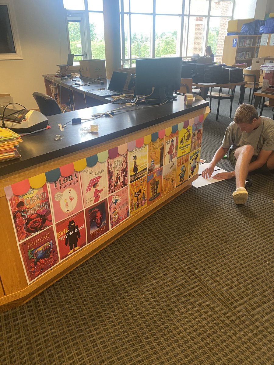 Twitter! I’m a librarian now and the 2023-2024 school year will be my first year as the school librarian at my beloved elementary school.  My sweet kiddos helped tremendously with adding some flair to this beautiful space.  Here’s to lots of learning and growing. 😍