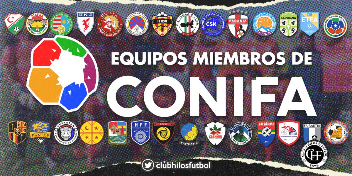 clubhilosfutbol's tweet image. Lo prometido es deuda. Vamos a hacer una breve reseña de los socios oficiales de la CONIFA. ¿Por qué? Porque podemos. Busca algo rico para tomar y sentate porque vas a usar más veces Google maps de las que lo usaste en toda tu vida.
Antes algunas aclaraciones👇🏼