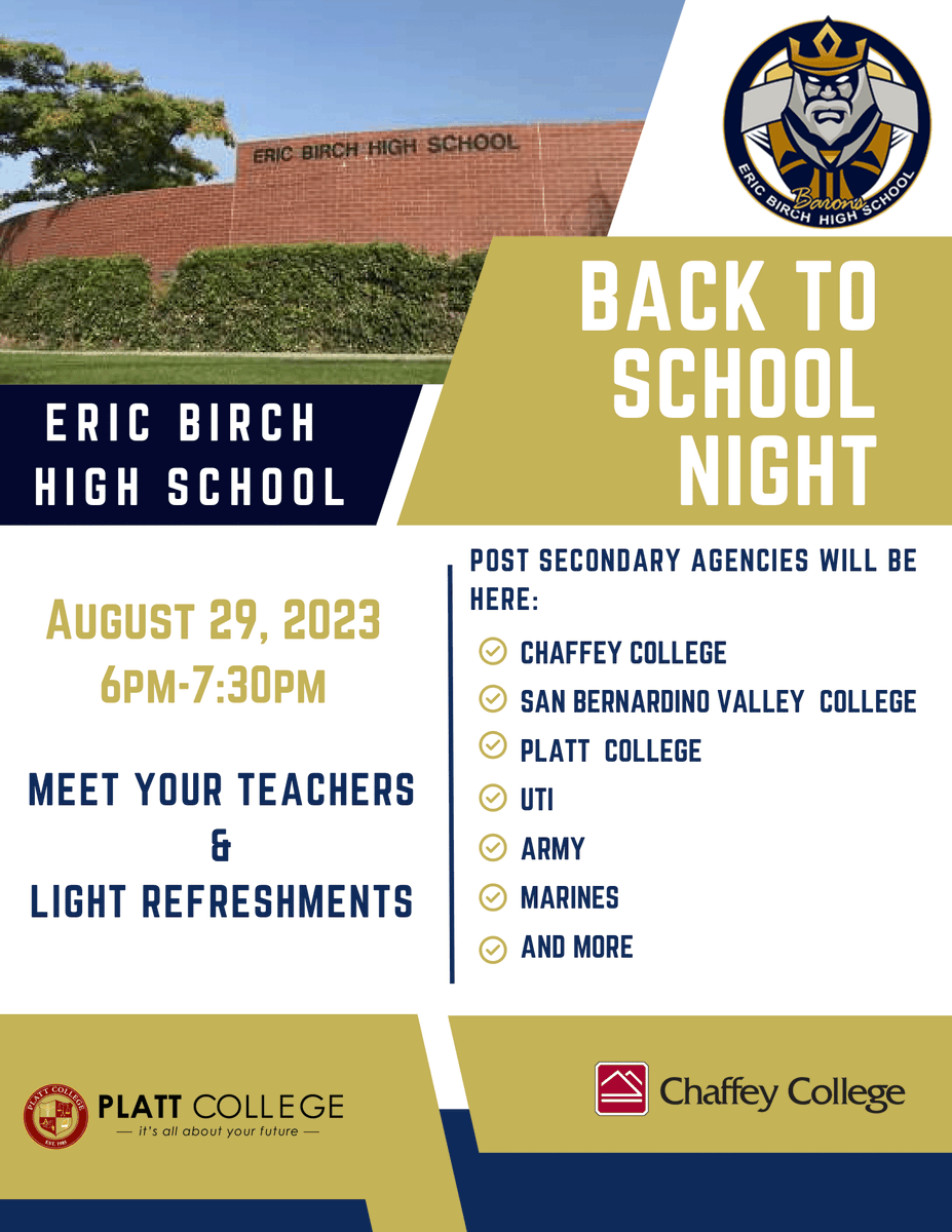 We look forward to seeing our families soon at Back to School Night!