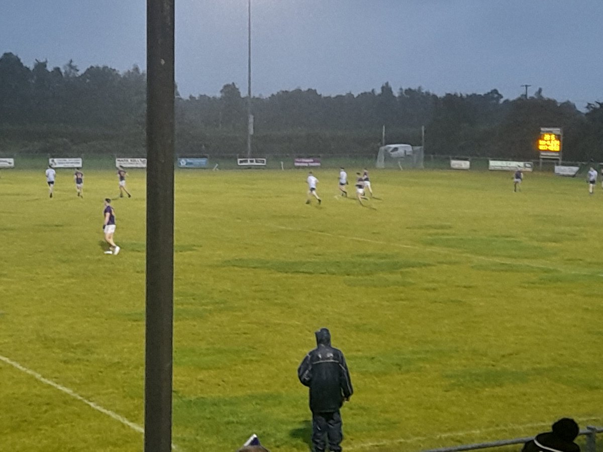 Outrageous conditions . HT @RoscommonGaels 0-4 @gaelspro 0-3 @RoscommonPeople