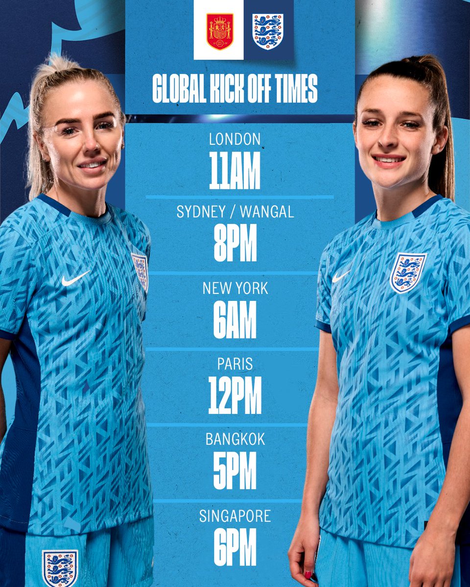 Our FINAL outing ✨

For those in the UK, Sunday's game will be broadcast live on both <a href="/BBCOne/">BBC One</a> and <a href="/ITV/">ITV</a> 📺