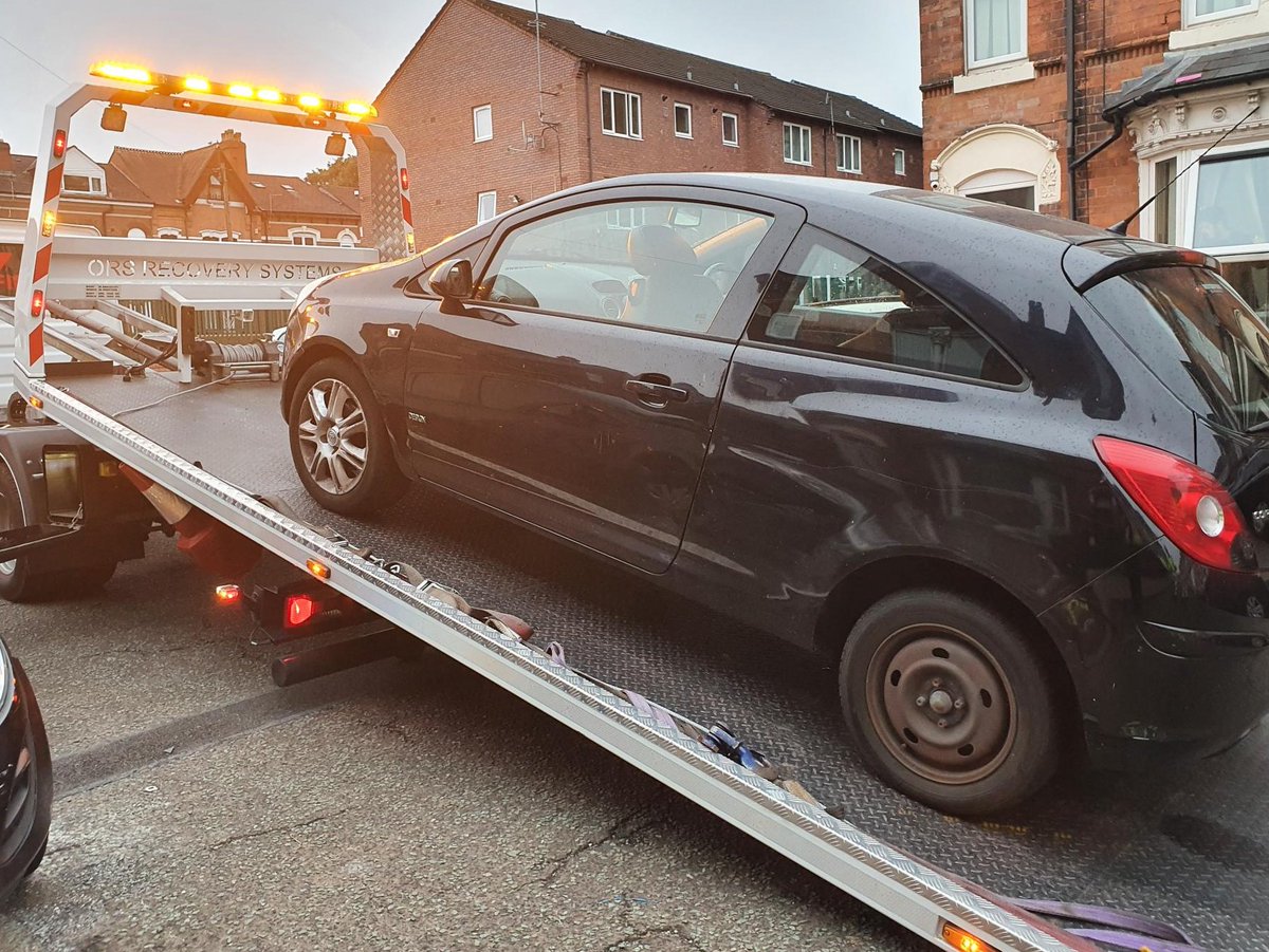 AstonWMP's tweet image. Aston Neighbourhood officers conducting patrols sighted a vehicle displaying false plates. Vehicle seized and reported to court. #autocrime #opseclusion