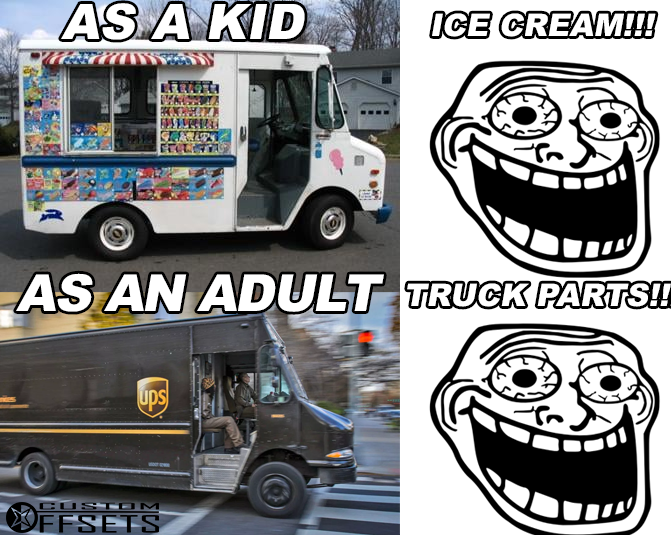 agenta547's tweet photo. this image is so funny to me because i always think that the as an adult part he plans on dismantling the ups truck https://t.co/Ylgo5qCarI
