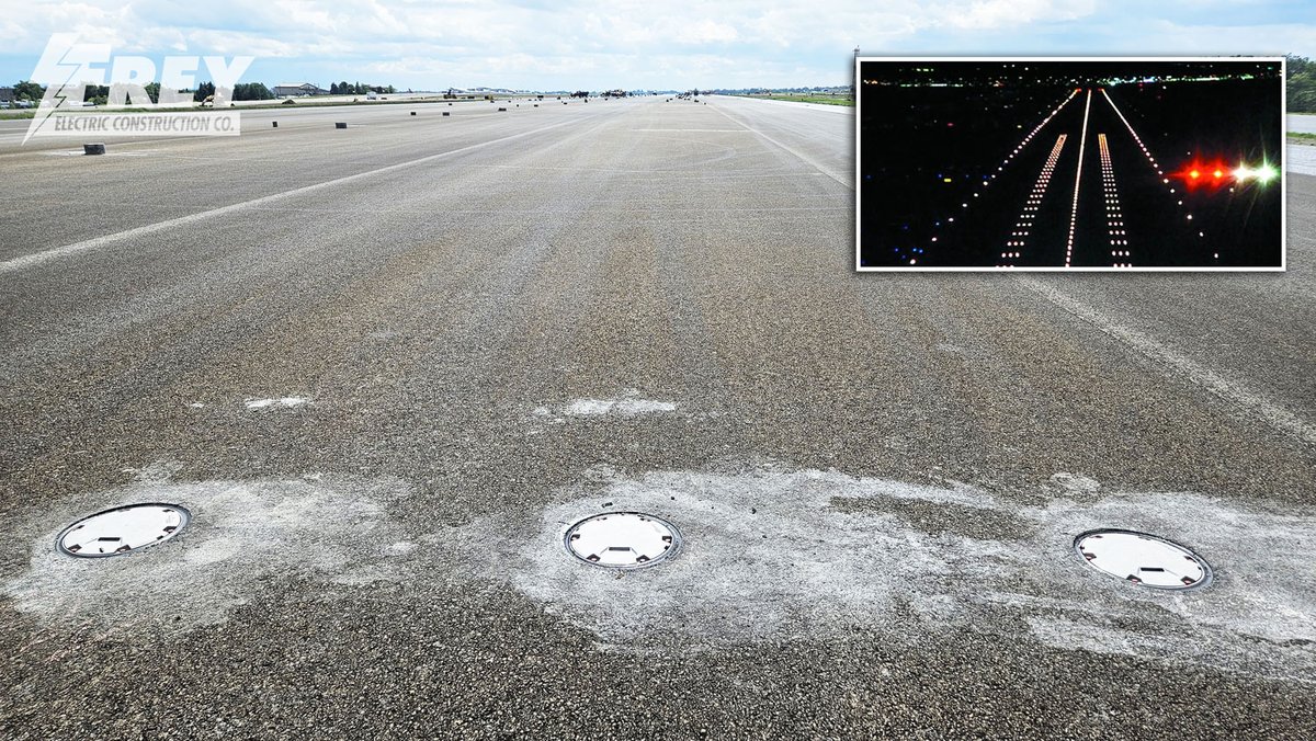 Touchdown! 🛬

Our crew working on the <a href="/BUFAirport/">Buffalo Niagara International Airport</a> runway are installing new Touchdown Zone Lights.  

These groups of 3 white lights alert pilots of where the touchdown zone is on the runway.  Great work all around!