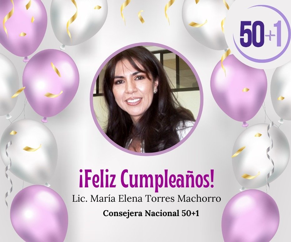 ¡Feliz cumpleaños querida Maria Elena !
Desde #50mas1 te deseamos hoy y siempre mucha luz, infinito amor y una vida llena de muchos éxitos.
 ¡Te abrazamos con muchísimo cariño y admiración!
💜😘💐💜😘💐