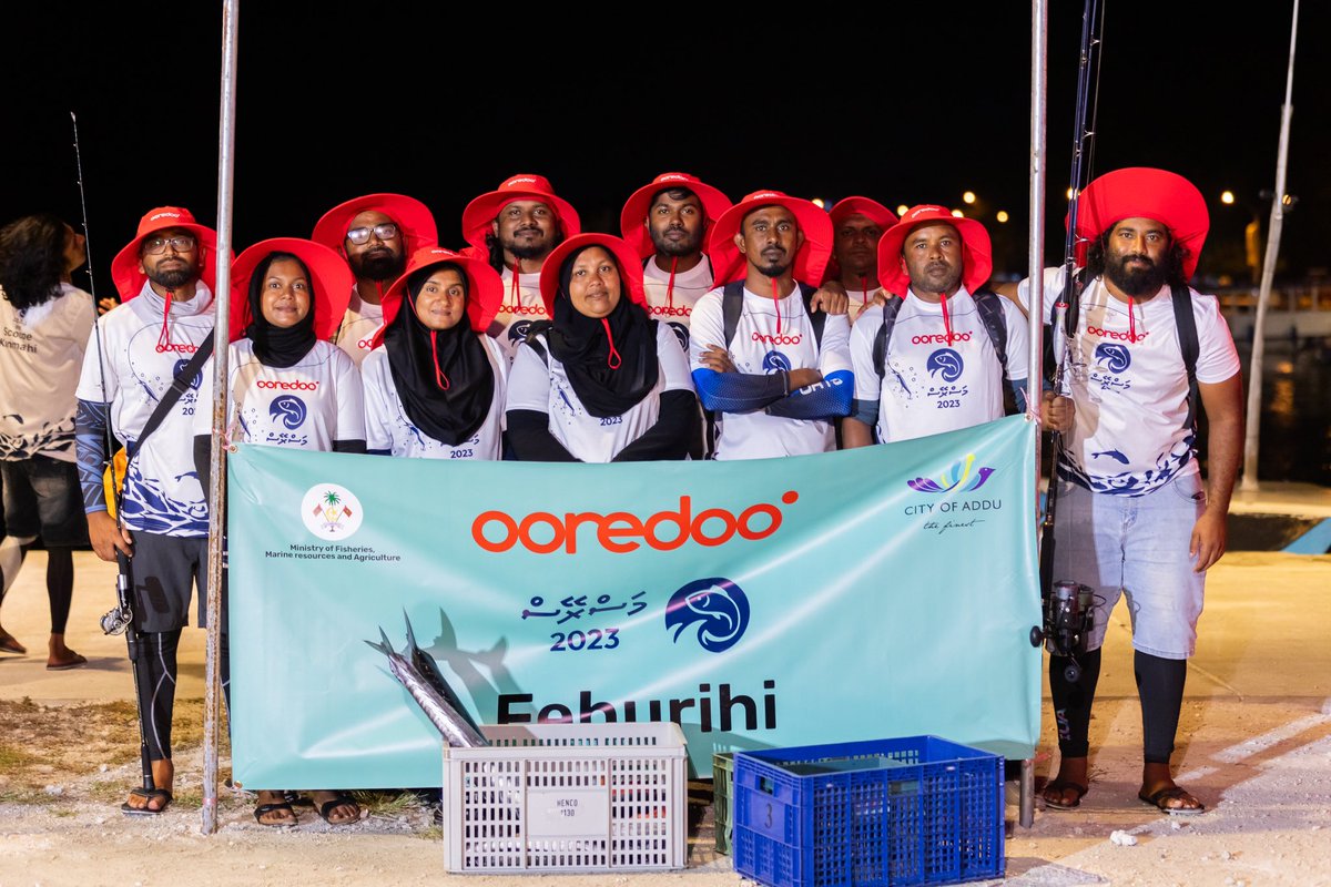 Results are in! Give it up for Naja from #TeamFehurihi for winning the Heaviest Catch of the night with a Kurumas of 5.5kg 🥳
#OoredooMasrace2023

Congratulations on your Gift pack from <a href="/SeaGearMaldives/">Sea Gear</a>