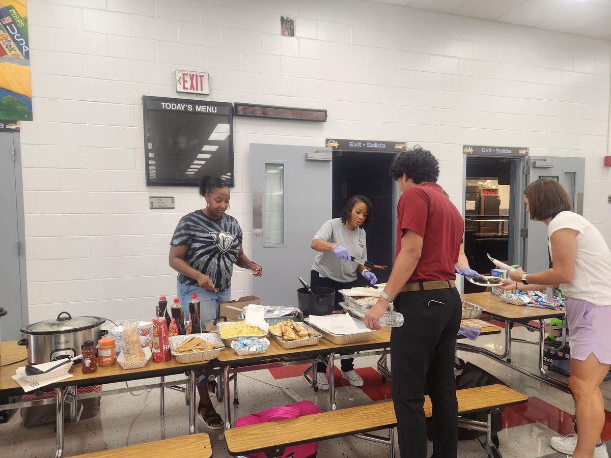 Thank you <a href="/MeadeMSAACPS/">Meade Middle</a> for welcoming <a href="/MeadeHSAACPS/">MeadeHSAACPS</a> staff and giving us a home for the day! We were able to serve our staff breakfast and have some relational capacity activities! But first lets talk about those floors. SHINE Their operations staff did great work over the summer!