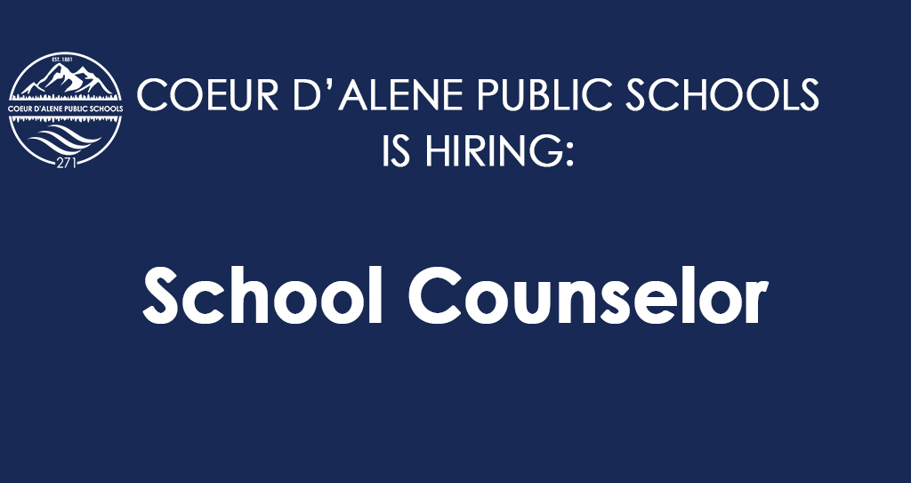 CdaSchools's tweet photo. NOTICE OF VACANCY
SCHOOL COUNSELOR (2023-2024 School Year)
Atlas Elementary 
Must possess or be eligible for an Idaho State Pupil Personnel Credential endorsed as a School Counselor K-12 or Social Worker.
For more information please visit https://t.co/sHteRb3CCi
Open until filled https://t.co/wyG0NMHc0n