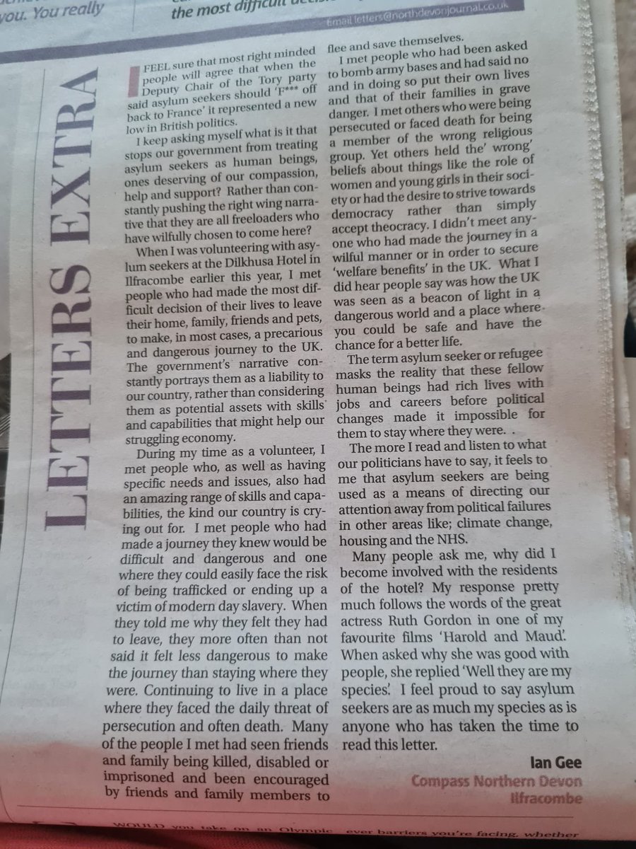 My letter in the <a href="/NDJournal/">NorthDevonJournal</a> please share far an wide!