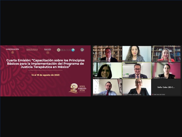 CICAD_OEA's tweet photo. @CICAD_OEA, en colaboración con @SEGOB_mx #UASJ, @CONADICmx y @StateINL, impartió la 4ta edición de la capacitación “Principios Básicos para la Implementación del Programa de #Justicia Terapéutica" en #México. @MisionMexOEA @USAmbOAS https://t.co/8ibLV97OPQ