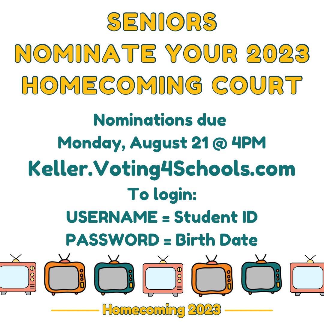 Seniors - Nominate your 2023 HoCo Court.