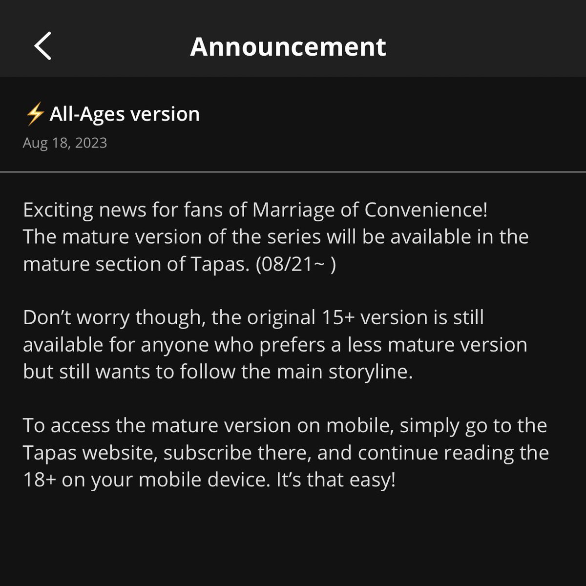 lovelythepoem's tweet photo. <marriage of convenience> will finally be getting its r-19 version licensed on monday 21/08!! https://t.co/DqveMtRn6G
