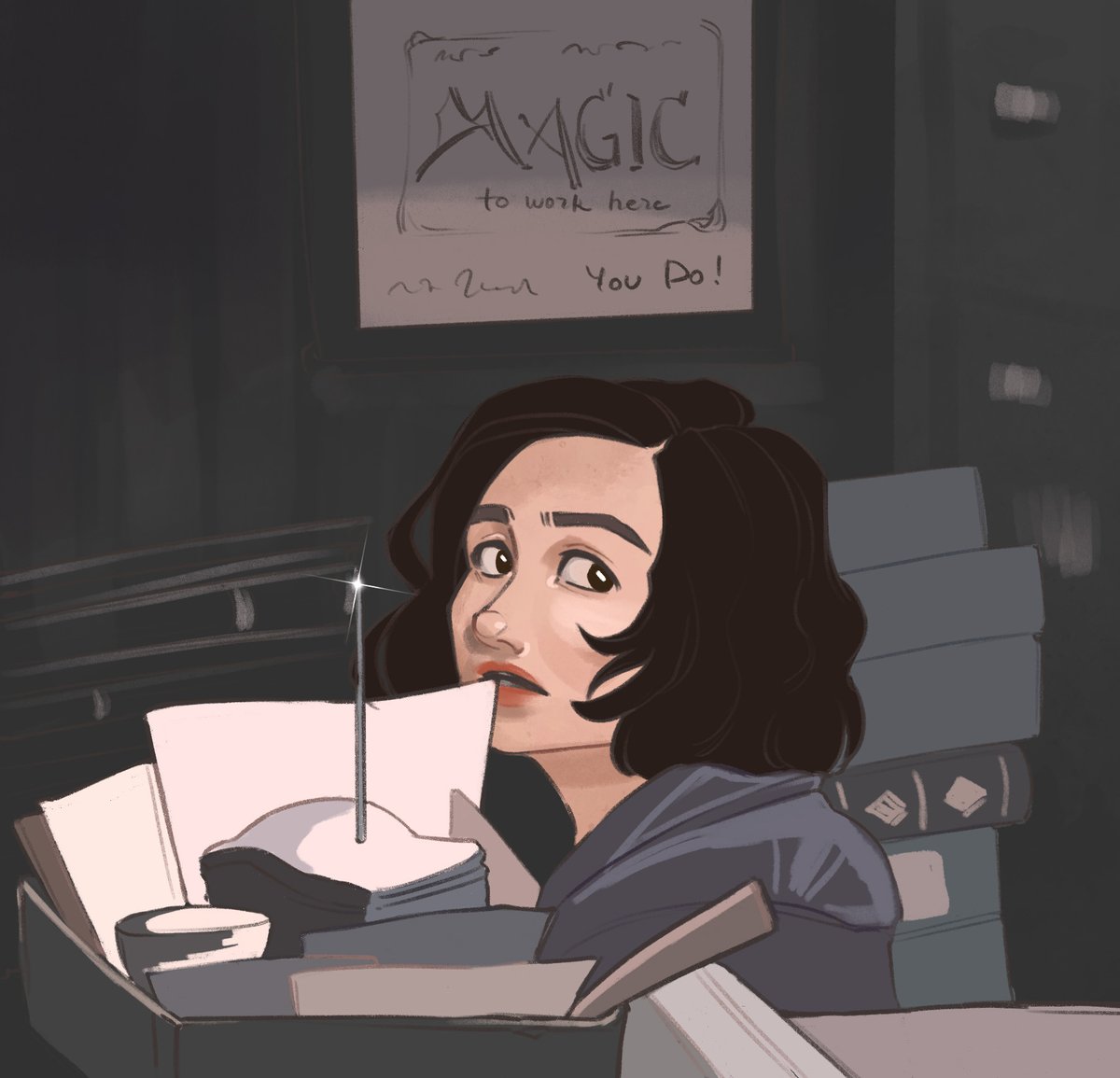 At first - redraw of one of my favorite screenshots
#AugustNineTeenie2023 #FantasticBeasts #TinaGoldstein