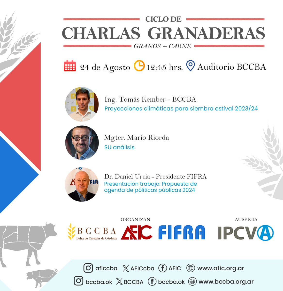 🗣️Charla Granadera + Almuerzo
🗓️ Jueves 24 de Agosto 🕜 12.45 hrs
📍 Auditorio BCCBA
Link Inscripción: forms.gle/7hNTxTas5H8bSV…