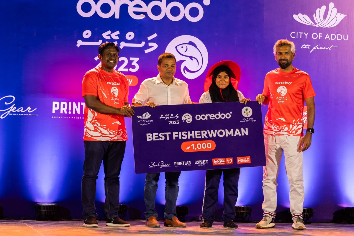 <a href="/SeaGearMaldives/">Sea Gear</a> Shout out to the Best Fisherwoman of #OoredooMasrace2023 Addu City, Azlifa Azeez from #TeamFehurihi 🎉

Azlifa caught a total of 4 fishes! 🎣