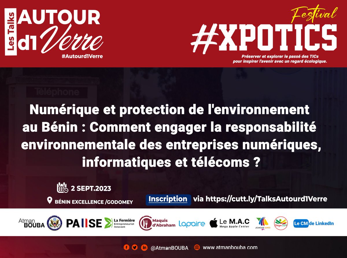 AtmanBOUBA's tweet photo. ✅4 talks
✅4 guests
✅1 panel
✅4 panélistes
✅1 exposition vintage #TICs
✅1 espace d'échanges et de partage d'anecdotes
✅1 seule date,
Les inscriptions, c’est par ici https://t.co/YzlScYKhjE 🚀
🆎#AtBOUBA #HistoireTICs #MyFirstTechStory #XpoTICs #TICs #Histoire. https://t.co/pEGmQ4KUS5