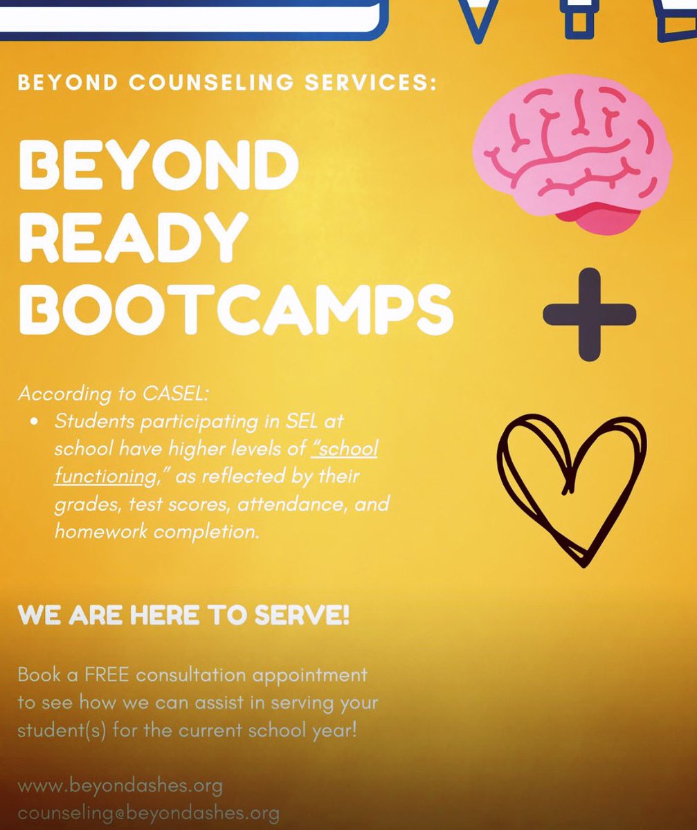 KayJ_10's tweet photo. Are your students and staff  “Beyond Ready” for achievement and success this school year?

Let’s Discuss…

Inquiries: counseling@beyondashes.org https://t.co/rFbyC0pL77