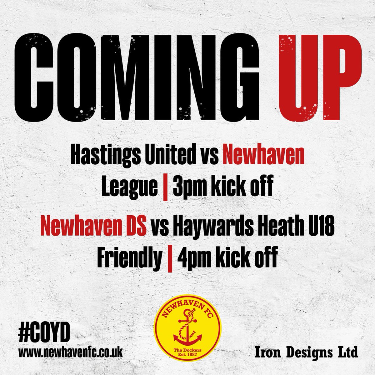⚽️ THIS SUNDAY!

The Dockers open the season with an away game to <a href="/HastingsUFCW/">Hastings United Women</a> . A delayed ko of 3pm due to the World Cup Final! 

The DS continue their Pre-Season as they face Haywards Heath u18 at The Trafalgar Ground.

#COYD
