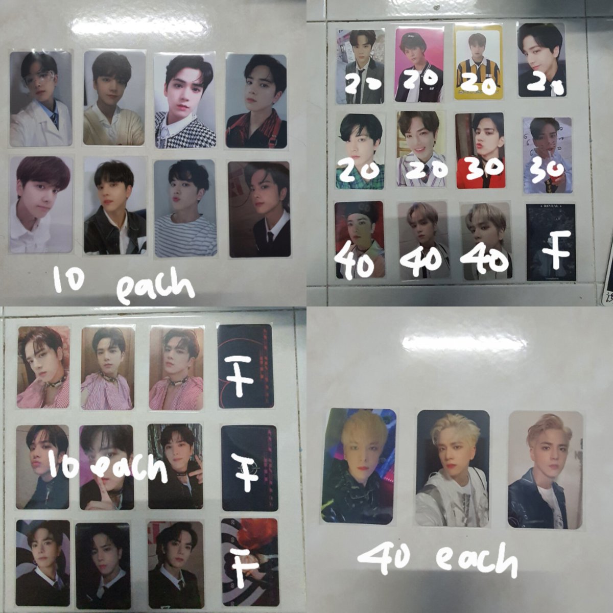 hooniversez's tweet photo. *help retweet
WTS THEBOYZ younghoon kevin new pc
- price on pic (labeled f is free with relavant sets) 
- prefer bulk buyer
#pasarTBZ #pasartheboyz #pasartheboyzmy #pasarkpop
@PasarTheBoyzMY https://t.co/7ikcro5nfU