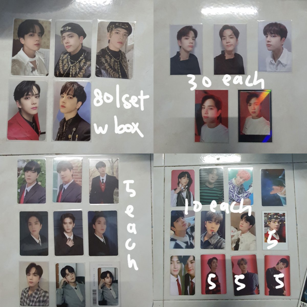 hooniversez's tweet photo. *help retweet
WTS THEBOYZ younghoon kevin new pc
- price on pic (labeled f is free with relavant sets) 
- prefer bulk buyer
#pasarTBZ #pasartheboyz #pasartheboyzmy #pasarkpop
@PasarTheBoyzMY https://t.co/7ikcro5nfU