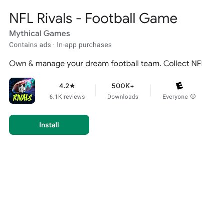 HereBeDragons's tweet photo. @GiancarloChaux It's a good start...Android over 500k downloads for NFL Rivals and 50k on Android for Nitro Nation in Beta in a couple of weeks. https://t.co/aRpkVAClh0