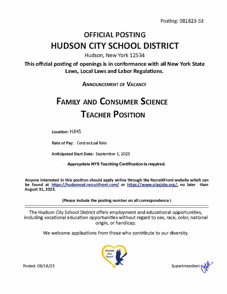 Hudson City School District tweet media