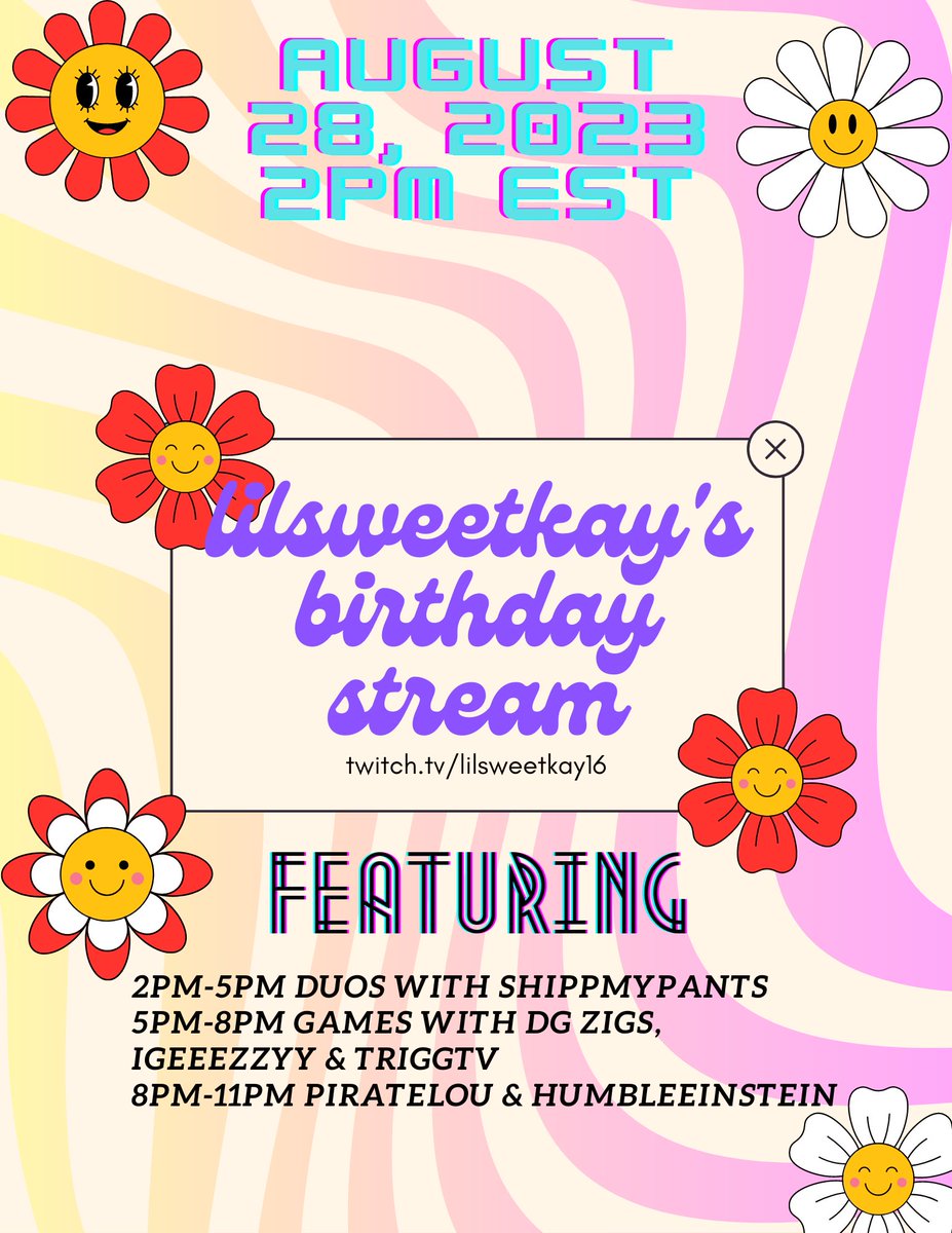 My birthday stream is coming up!!!! Hope to see all my heifas there!!!! 🤪🤪🤪🤪🤪 #twitch #fyp #birthday

twitch.tv/lilsweetkay16