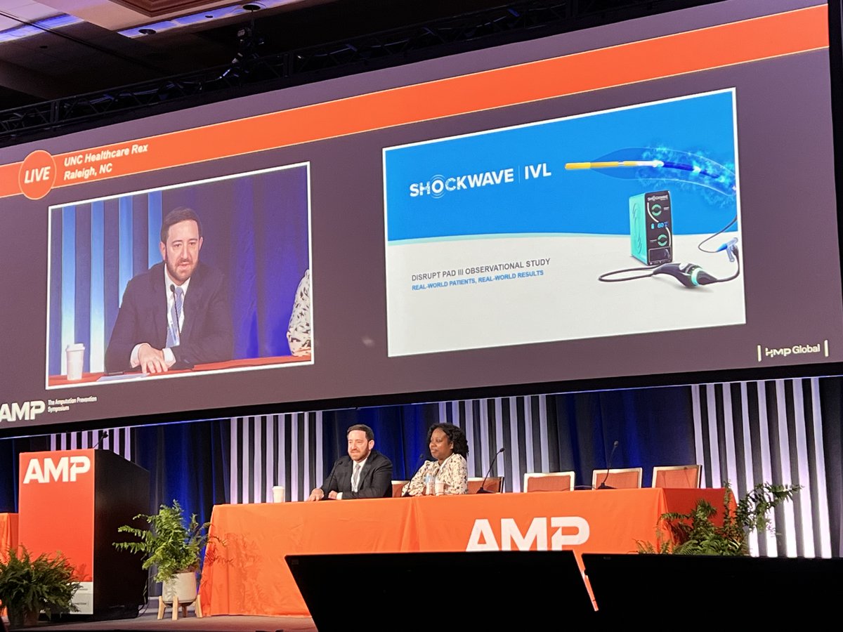 ShockwaveIVL's tweet photo. Great #ShockwaveM5Plus live case at #AMP2023 today. Thank you Dr George Adams for operating & Drs Yolanda Bryce & @EricSecemskyMD for being excellent panelists. Good use of #IVUS to confirm mixed morphology & set the patient up for success.
US Rx only. ISI https://t.co/sZ0NdzXNcV https://t.co/olnkBUtvei