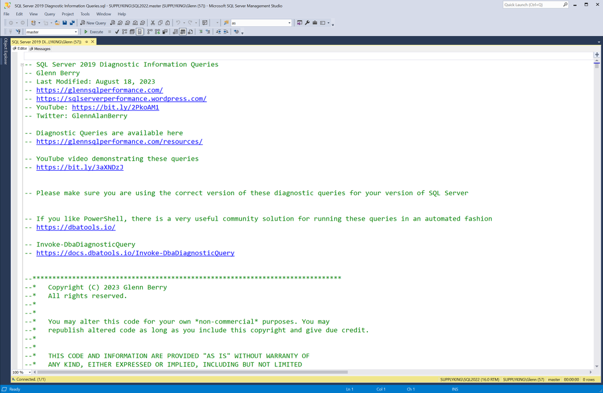 GlennAlanBerry's tweet image. New post: SQL Server 2019 Cumulative Update 22
glennsqlperformance.com/2023/08/18/sql…
#sqlserver #sqlserver2019