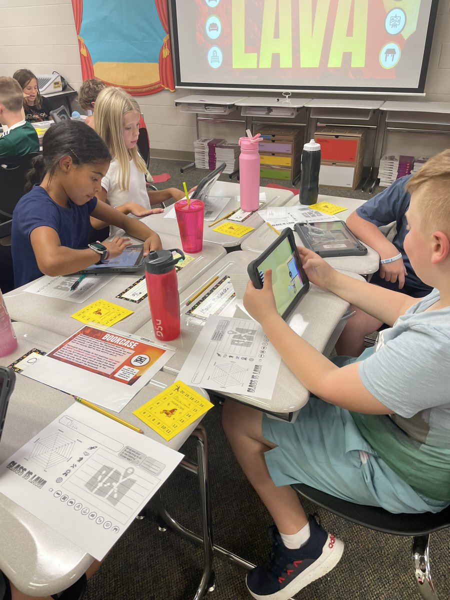 HeyMrsG's tweet photo. Watch out for the hot lava! Mize 5th graders are on 🔥 practicing with the ed tech they will use this year to INNOVATE &amp; CREATE! @CoxMize5 https://t.co/bzcFMaCqej